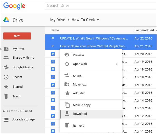 Download from google drive to desktop